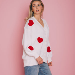Heart Oversized Cardigan by Brunette The Label