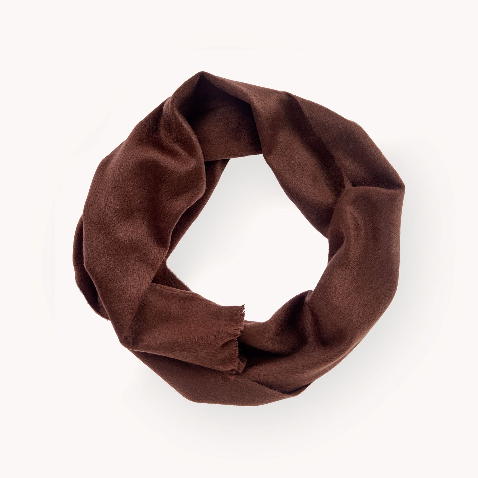 Seamless Alpaca Blend Coffee Scarf