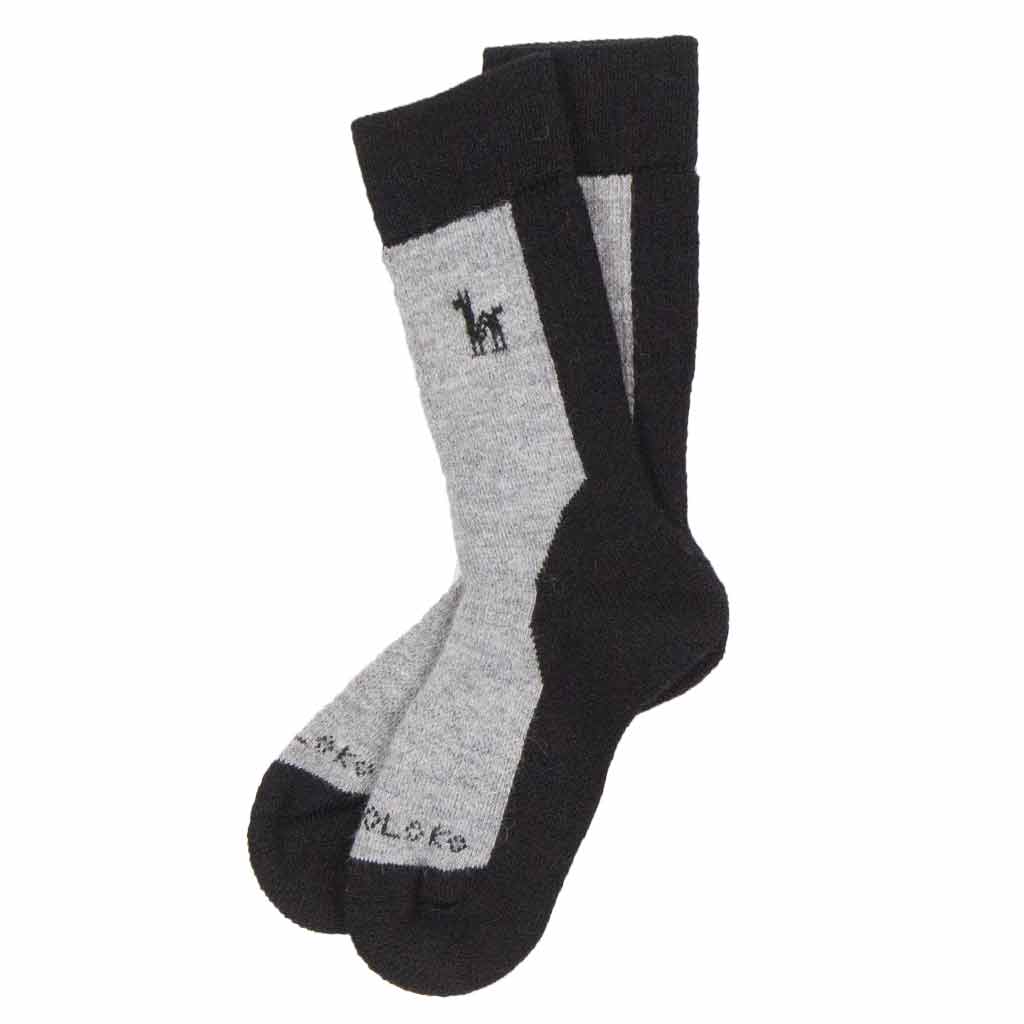 Hiker Black Alpaca Sock
