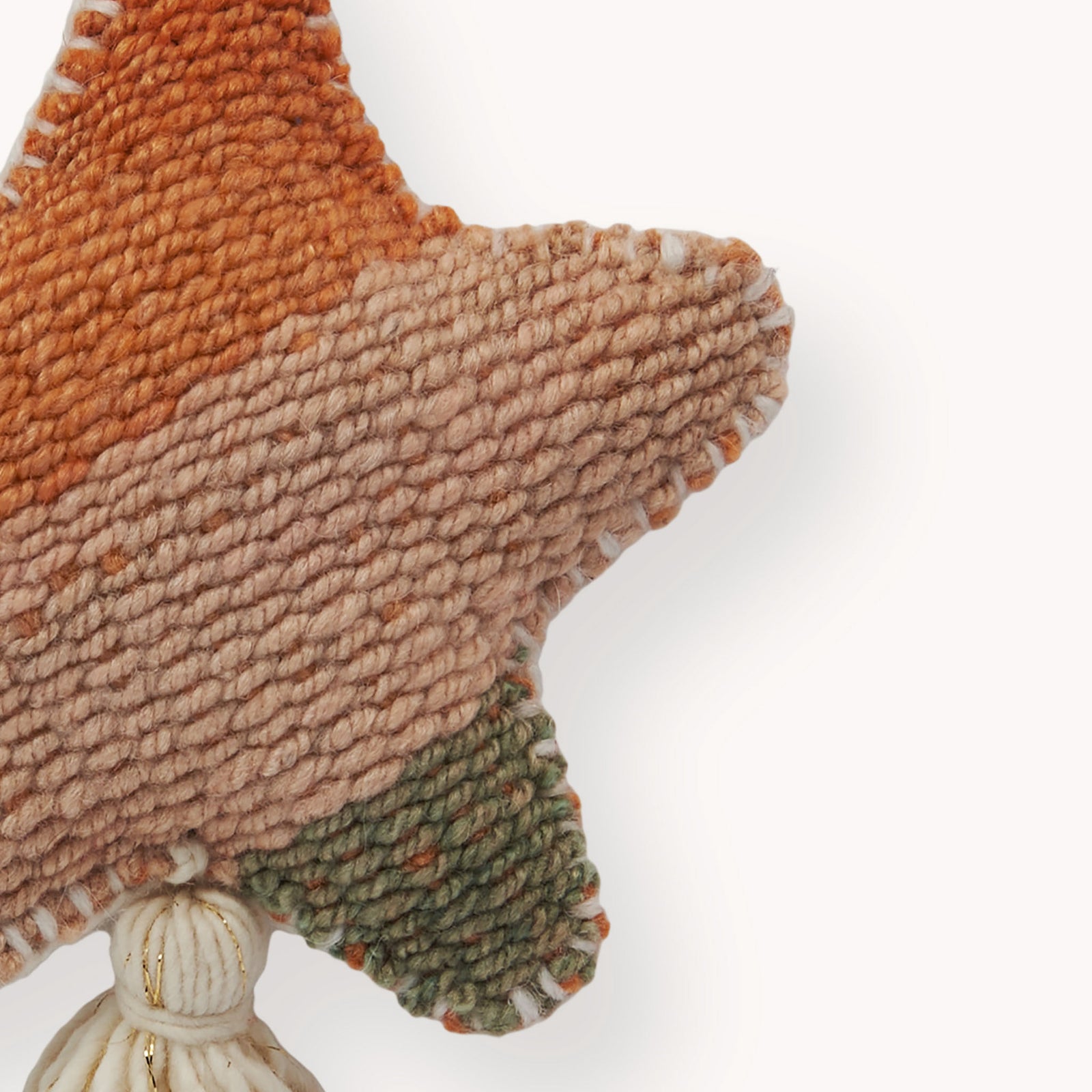 Vintage Star Hand Embroidered Ornament