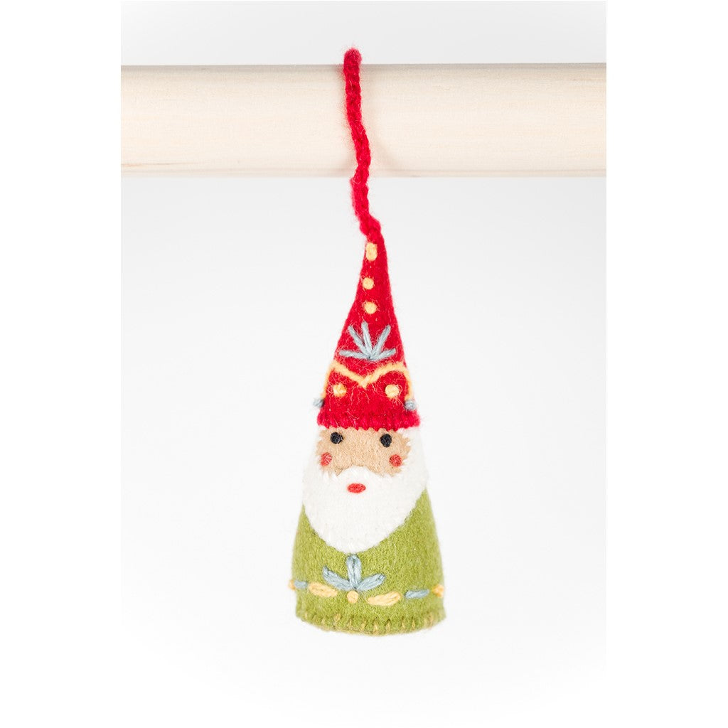 Gnome Hand Embroidered Ornament