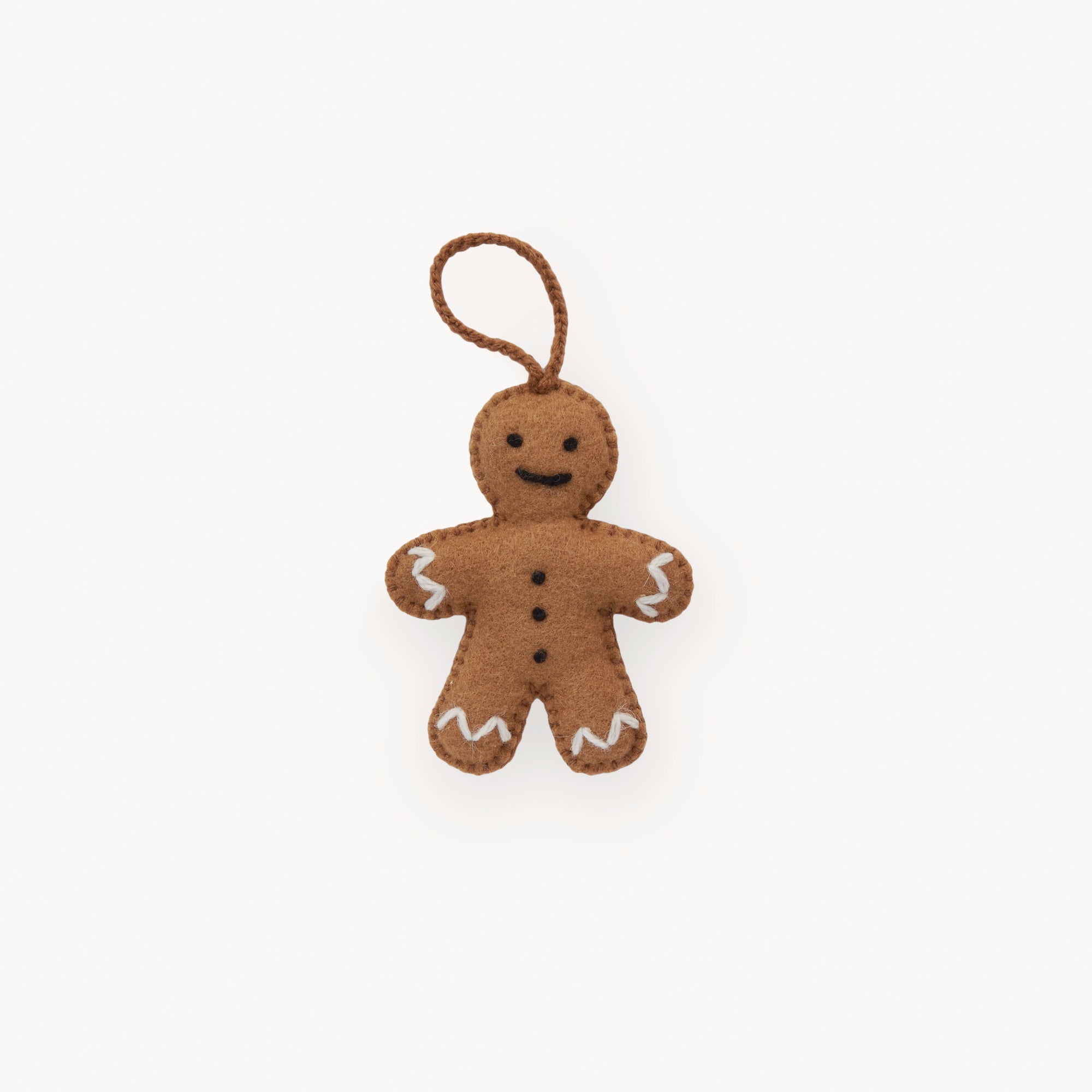 Gingerbread Hand Embroidered Ornament