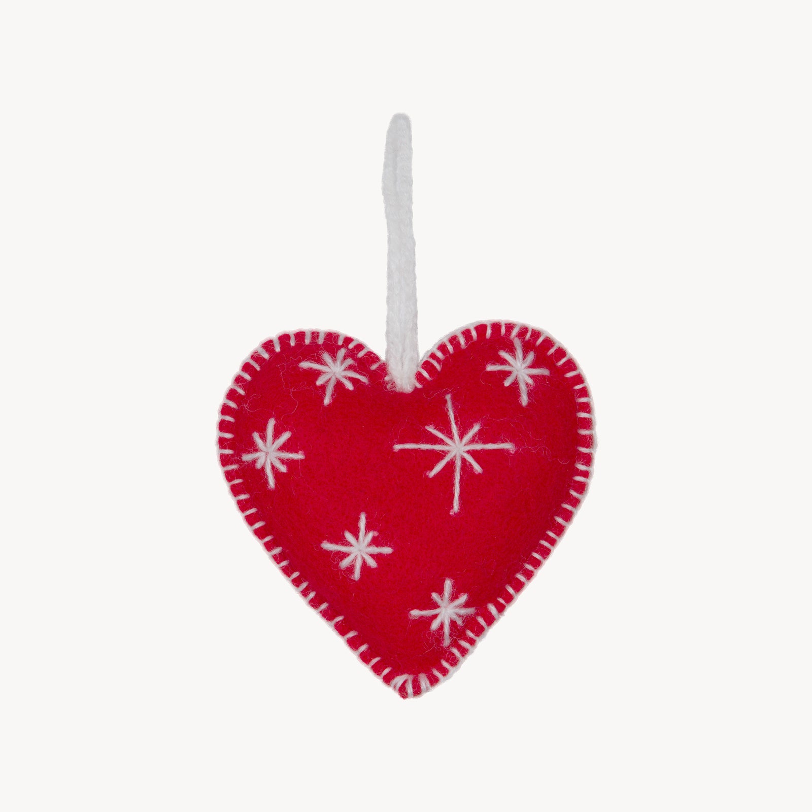 Heart Embroidered Ornament