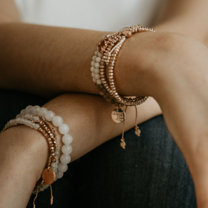 Tiny Silver Bead Bracelet