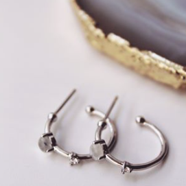 Embrace Hoop Silver Earrings