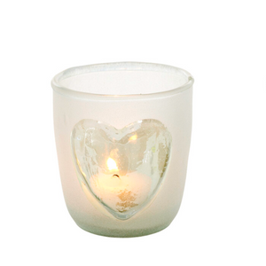 Frosted Heart Votive