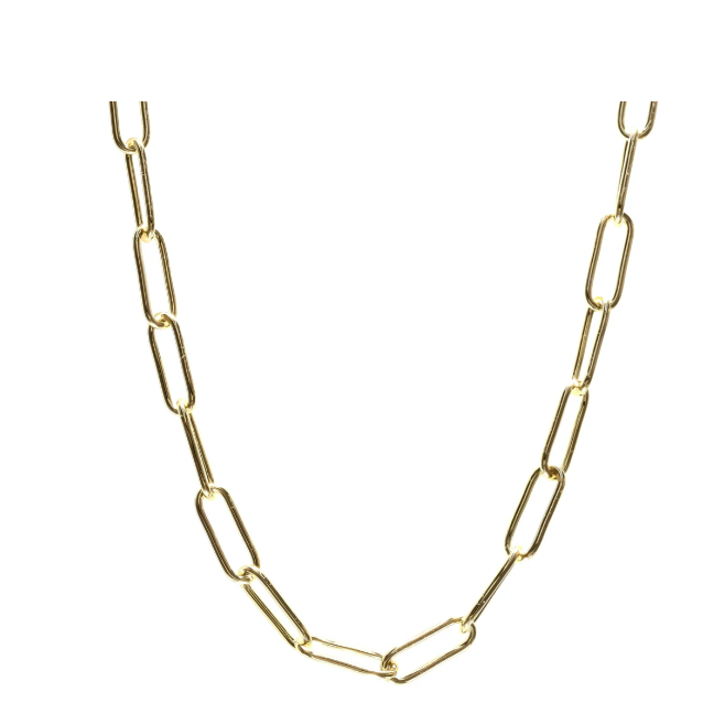 Connection Paperclip Gold Necklace