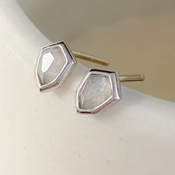 Persevere Labradorite Silver Earrings