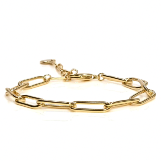 Connection Paperclip Gold Bracelet