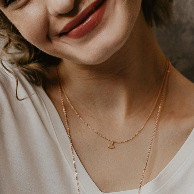 Little Hearts Rose Gold Necklace