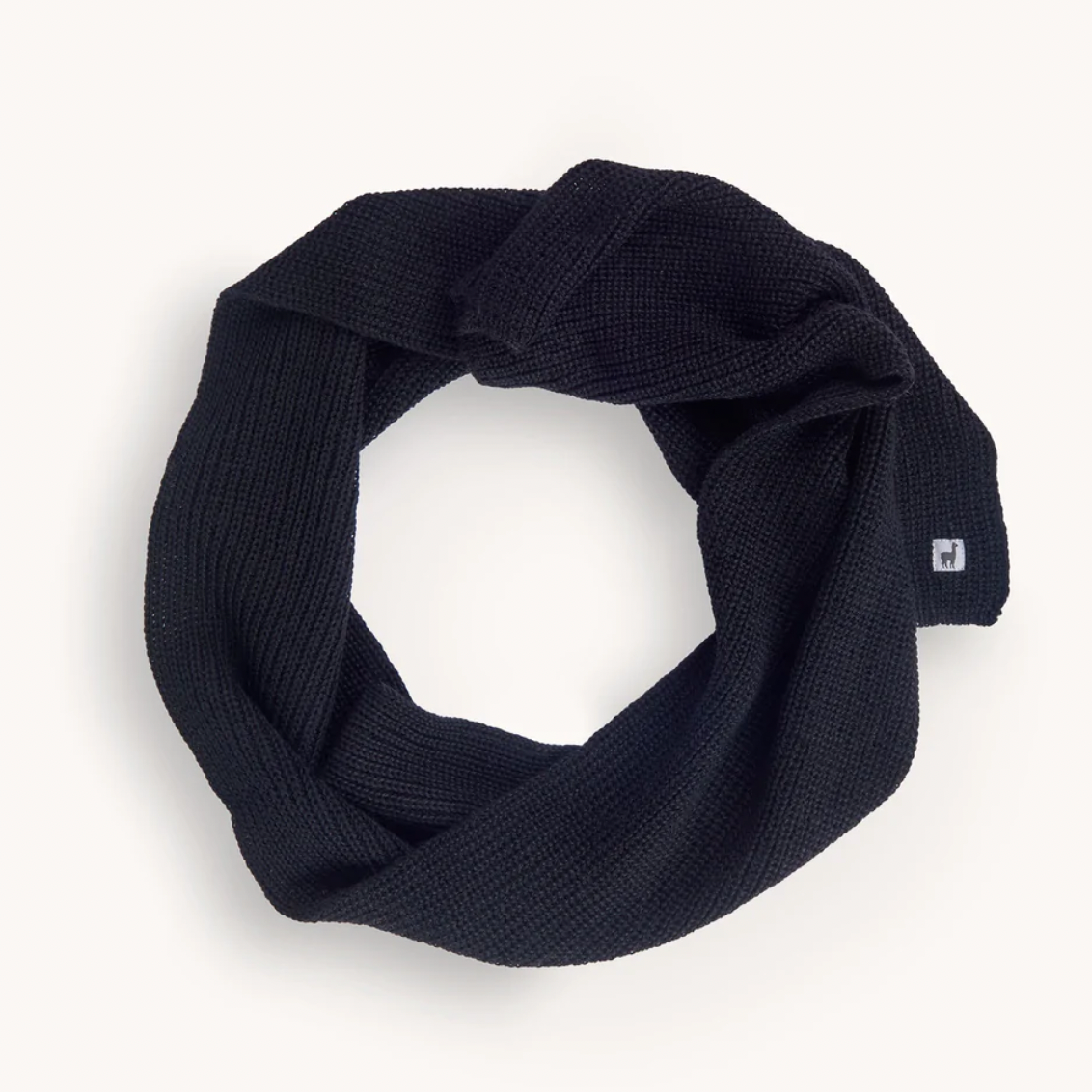 Fisherman Black Alpaca Scarf