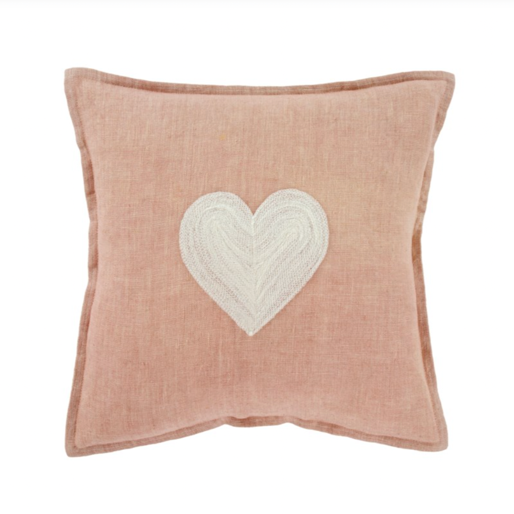 Heart Linen Pillow