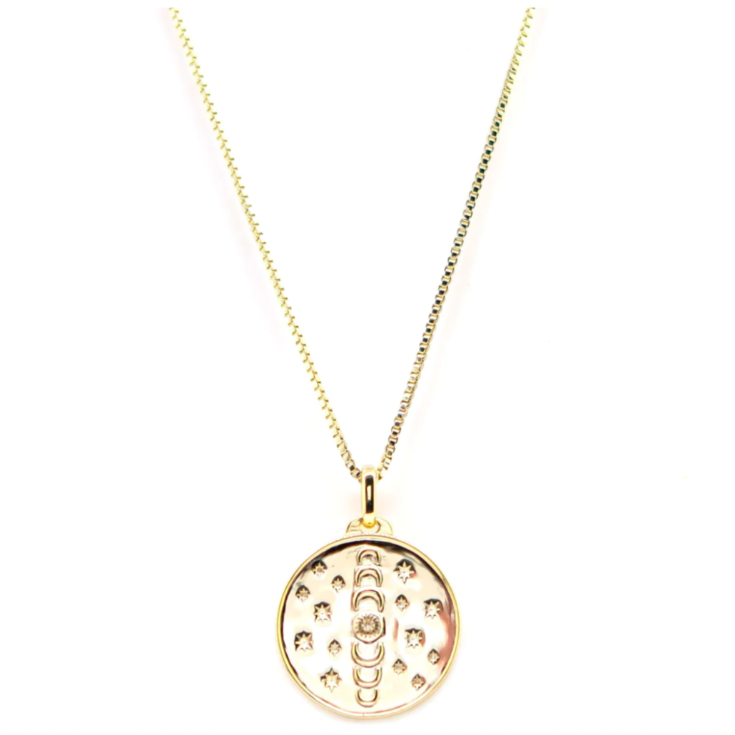 Universe Gold Medallion Necklace