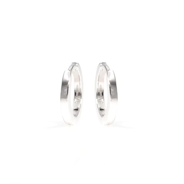 Classic Silver Huggie Hoop Earrings
