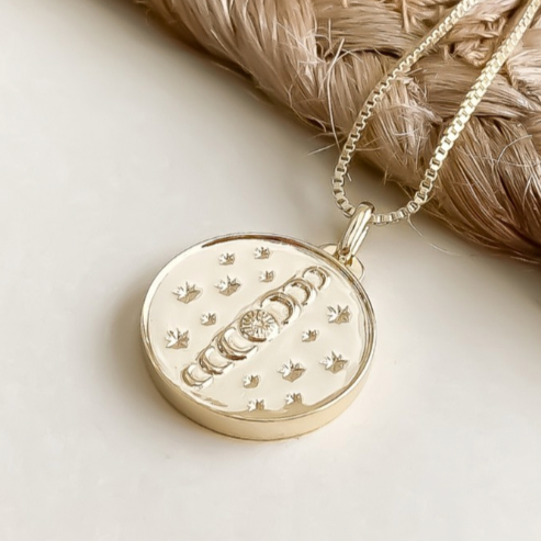 Universe Gold Medallion Necklace