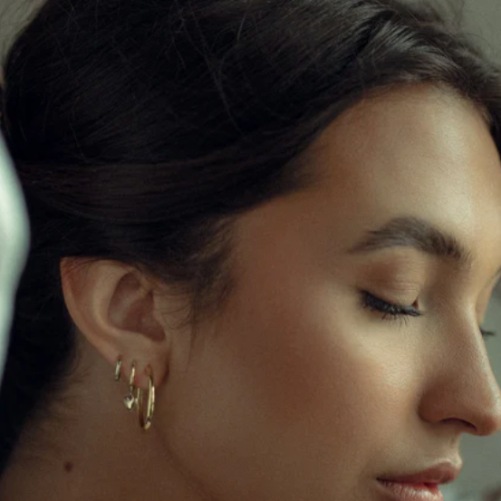 Cirque Silver Hoop Earrings