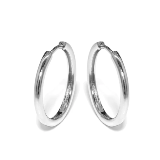 Cirque Silver Hoop Earrings
