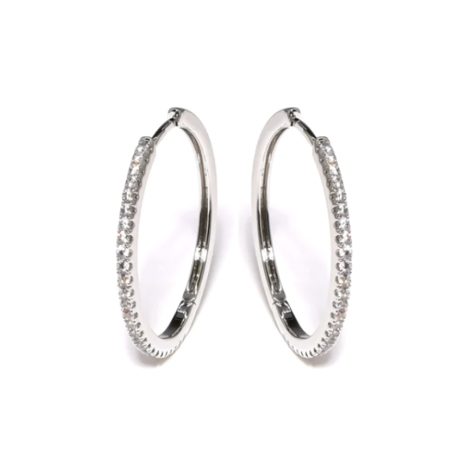Ethereal Silver Hoop Earrings