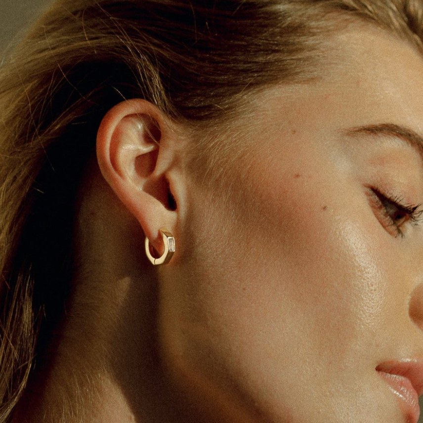Stellar CZ Hoop Earrings