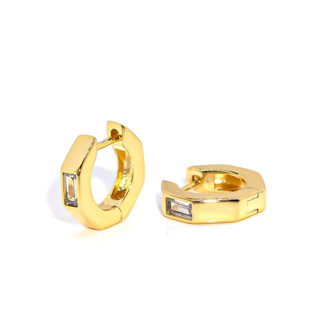 Stellar CZ Hoop Earrings